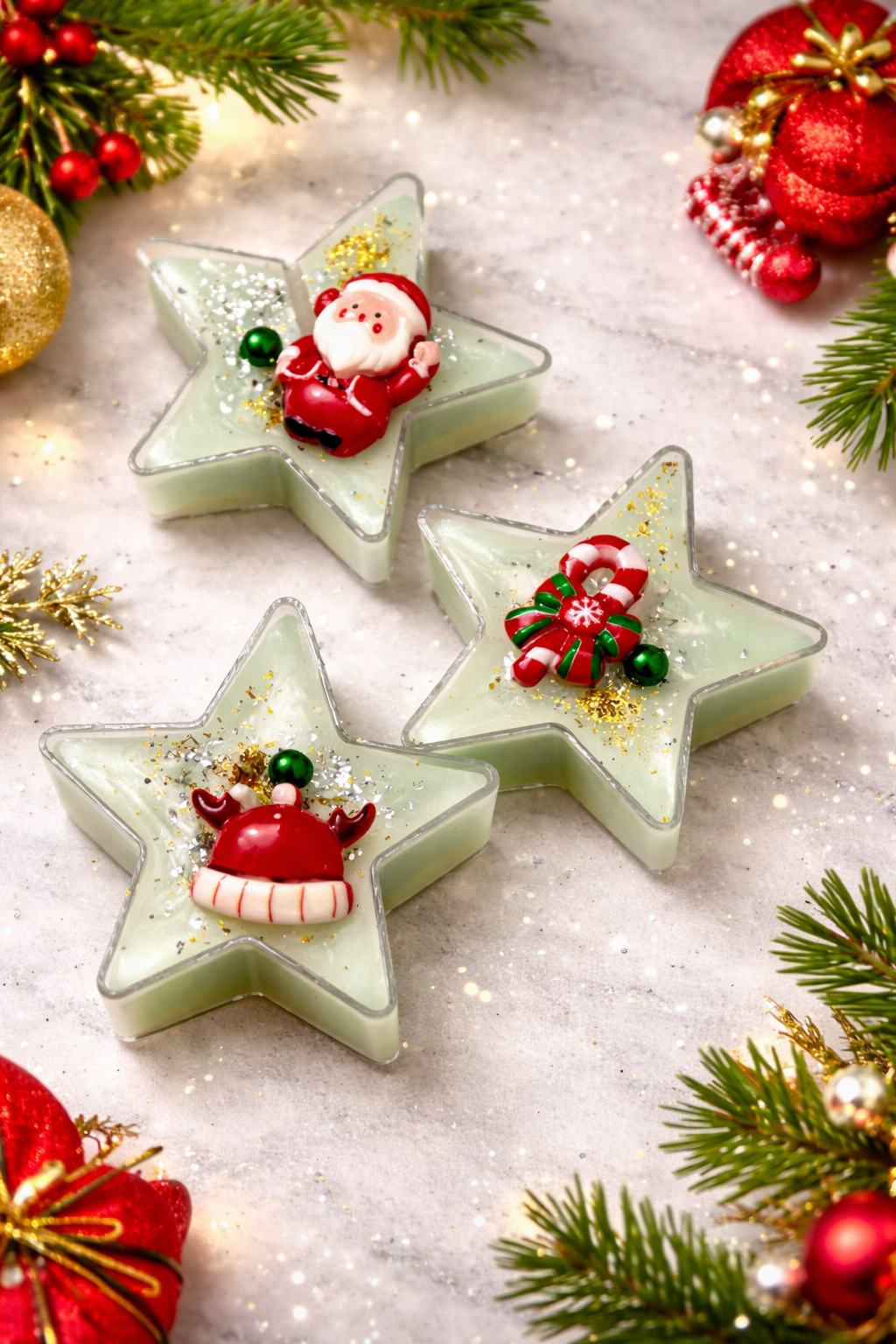 Star-Shaped Scented Wax Melts – Decorative Aroma Melts (Set of 3)