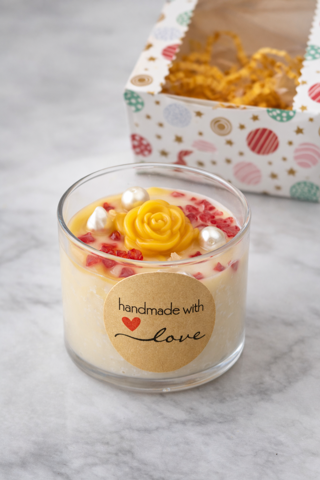 Luxury Rose Blossom Scented Candle | Handmade Floral Polycup Jar Candle(Pack of 2)