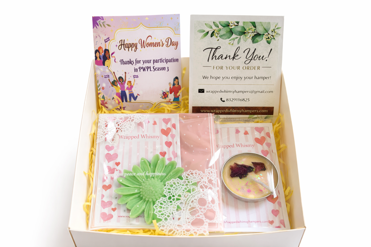 Mini Women's Day Gift Hamper | Mini Handmade soap & Mini scented candle