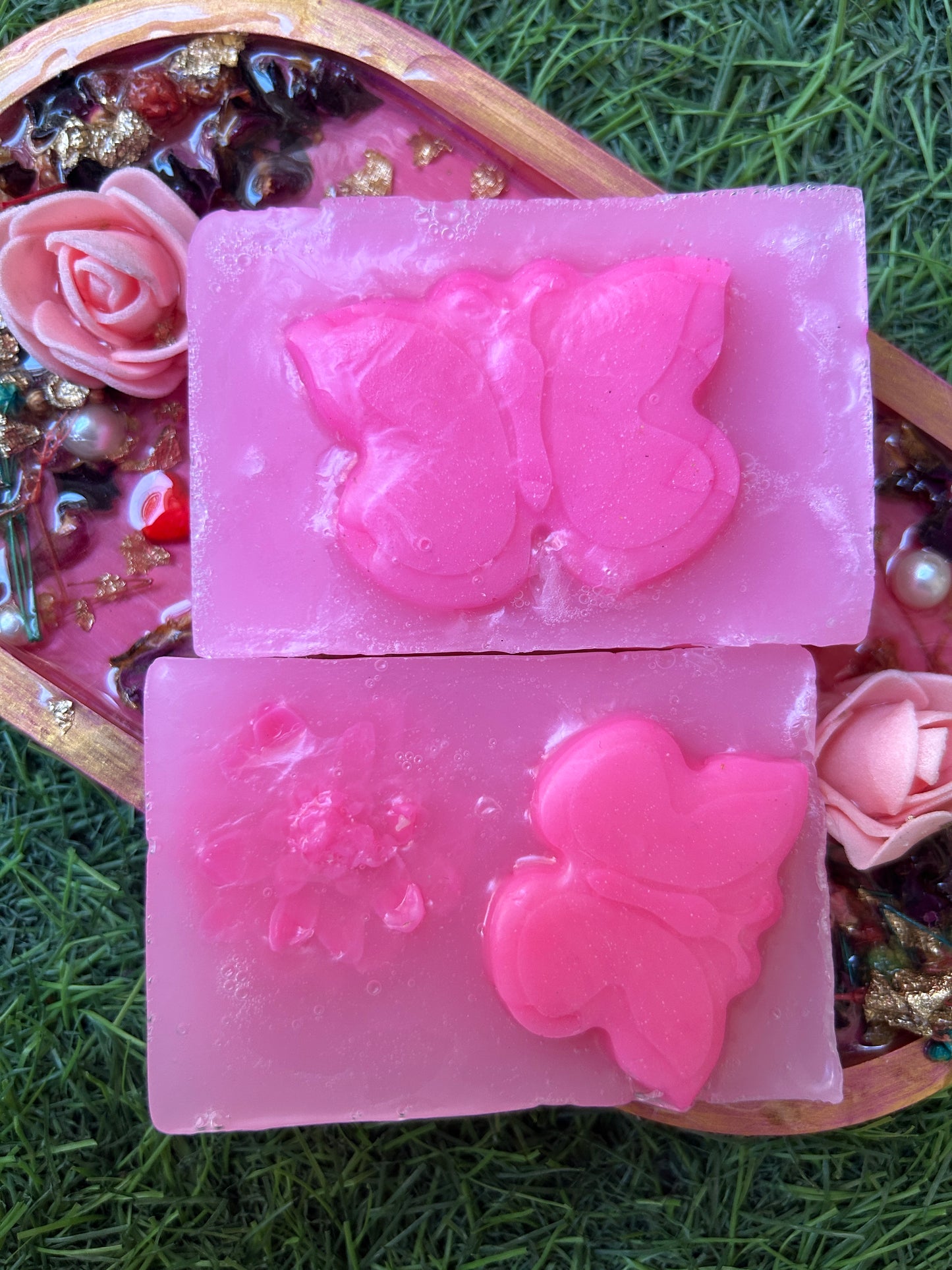 Handmade Butterfly Soap | Luxury Glycerin Bath Soap | Wrapped Whimsy Hampers - Set of 2
