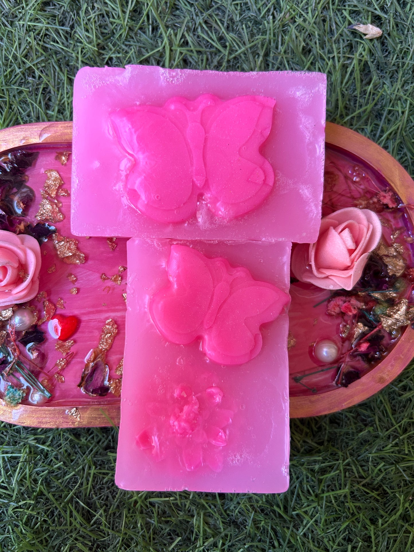 Handmade Butterfly Soap | Luxury Glycerin Bath Soap | Wrapped Whimsy Hampers - Set of 2