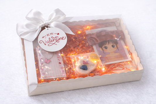 Premium Valentine Gift Hamper for Her | Jewellery, Bracelet, Heart Soap & Greeting Card | Romantic Gift Box for Girlfriend, Wife, Bestie