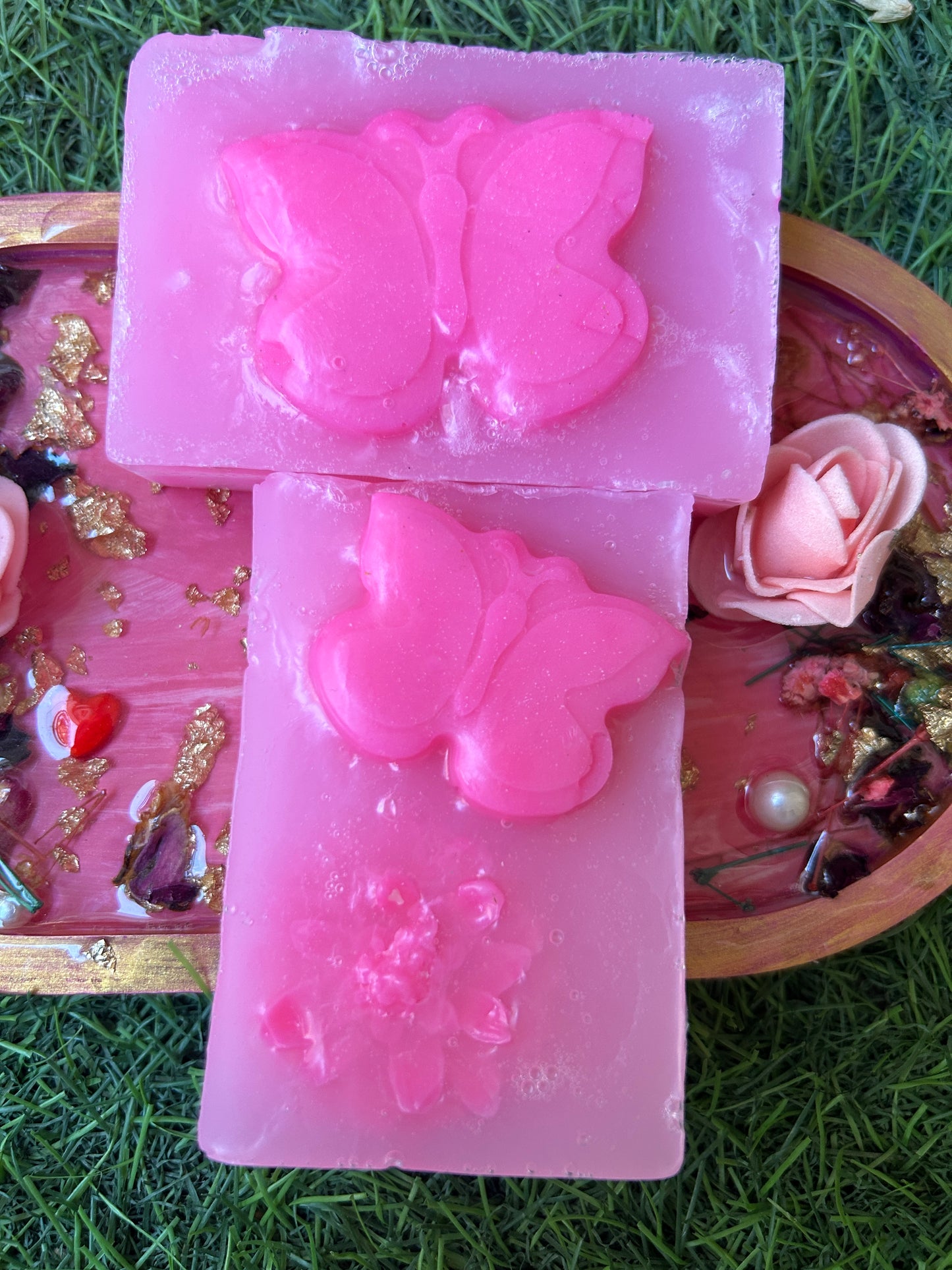 Handmade Butterfly Soap | Luxury Glycerin Bath Soap | Wrapped Whimsy Hampers - Set of 2