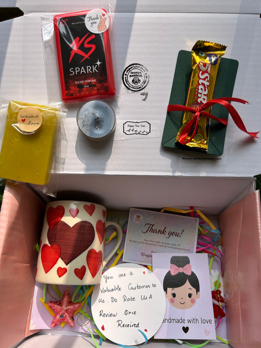 Gift Hamper for Men with Pocket Perfume, Coffee Mug, Scented Candle & Handmade Soap