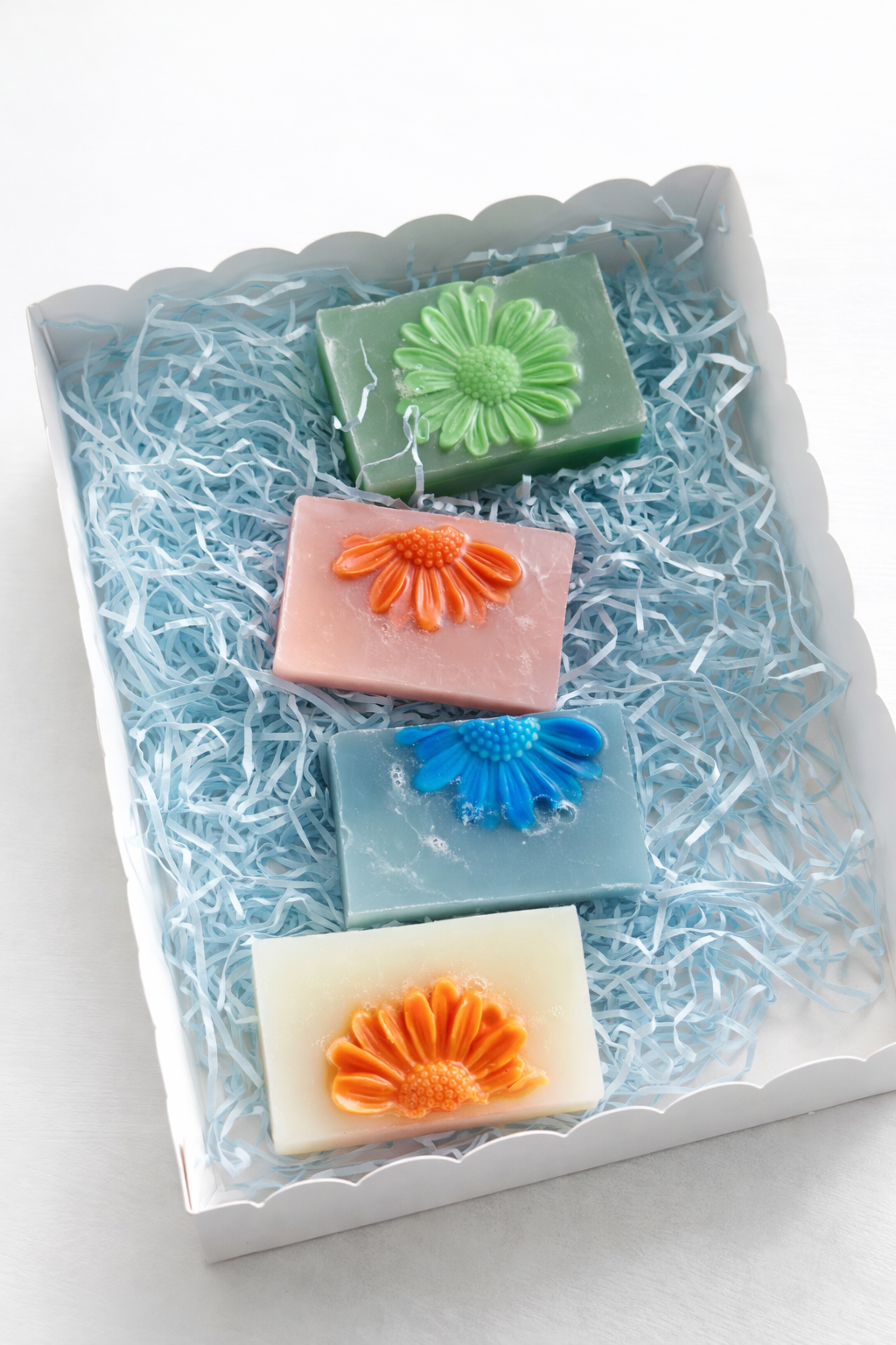 Handmade Floral Designer Soap Gift Set (Pack of 4) – Luxury Scented Bath Soaps