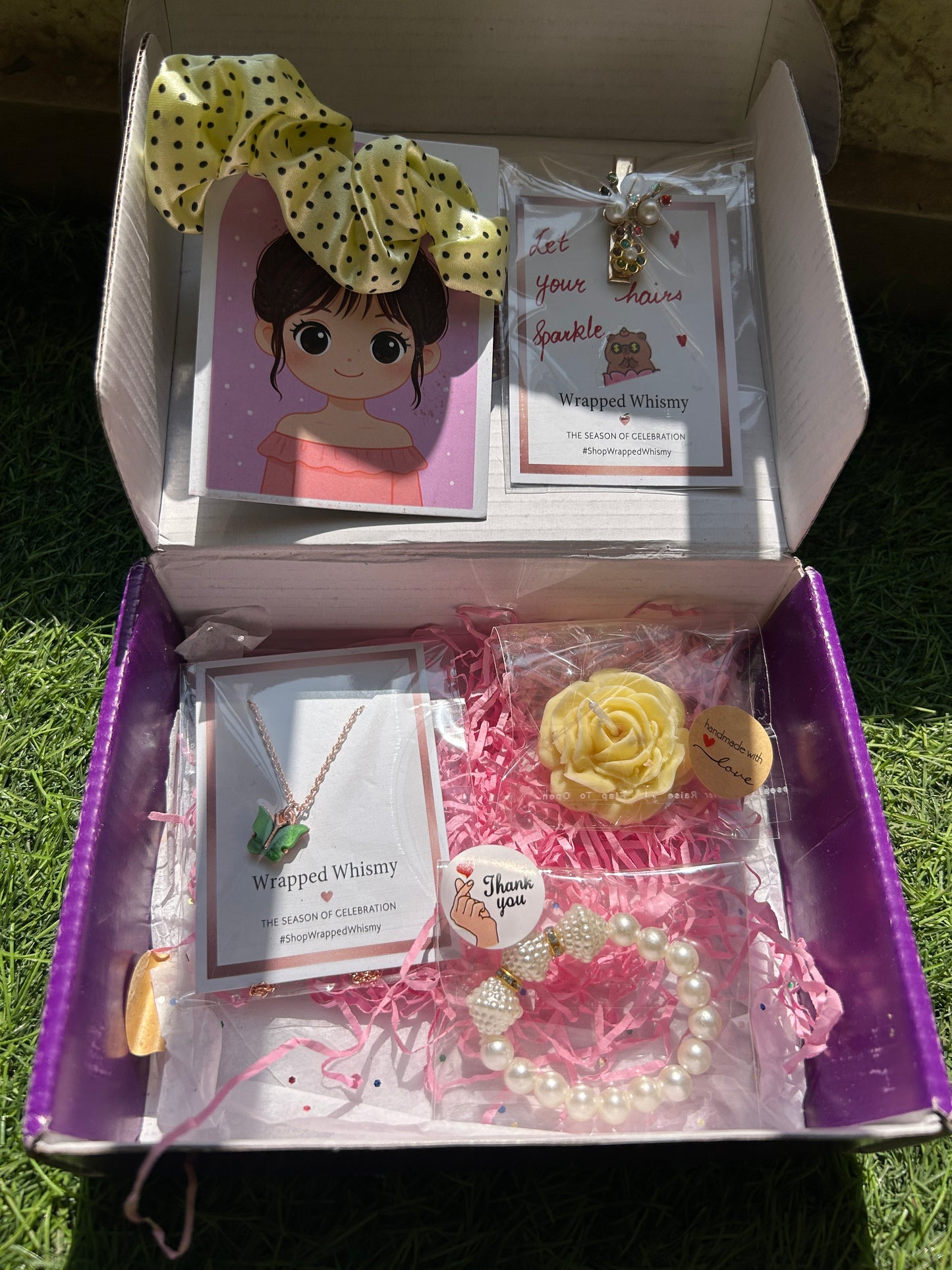 Cute Gift Hamper for Girls Under ₹299 | Accessories + Mini Gift Box | Wrapped Whimsy