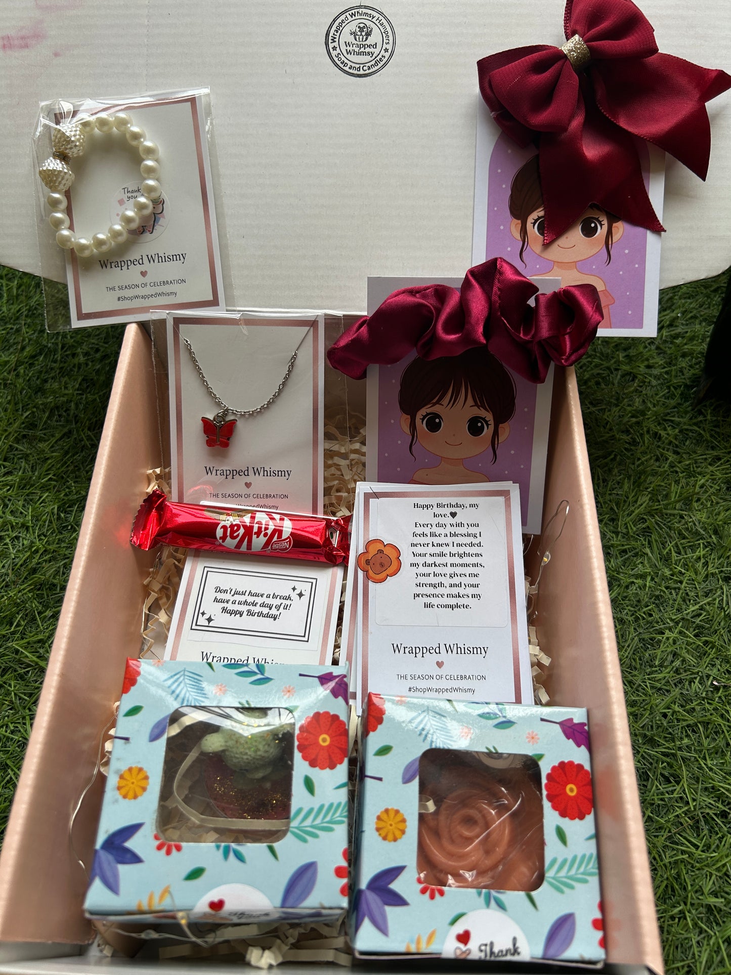 Luxury Birthday/ Valentines Gift Hamper for Her – Jewelry, Candles & Chocolate Gift Box