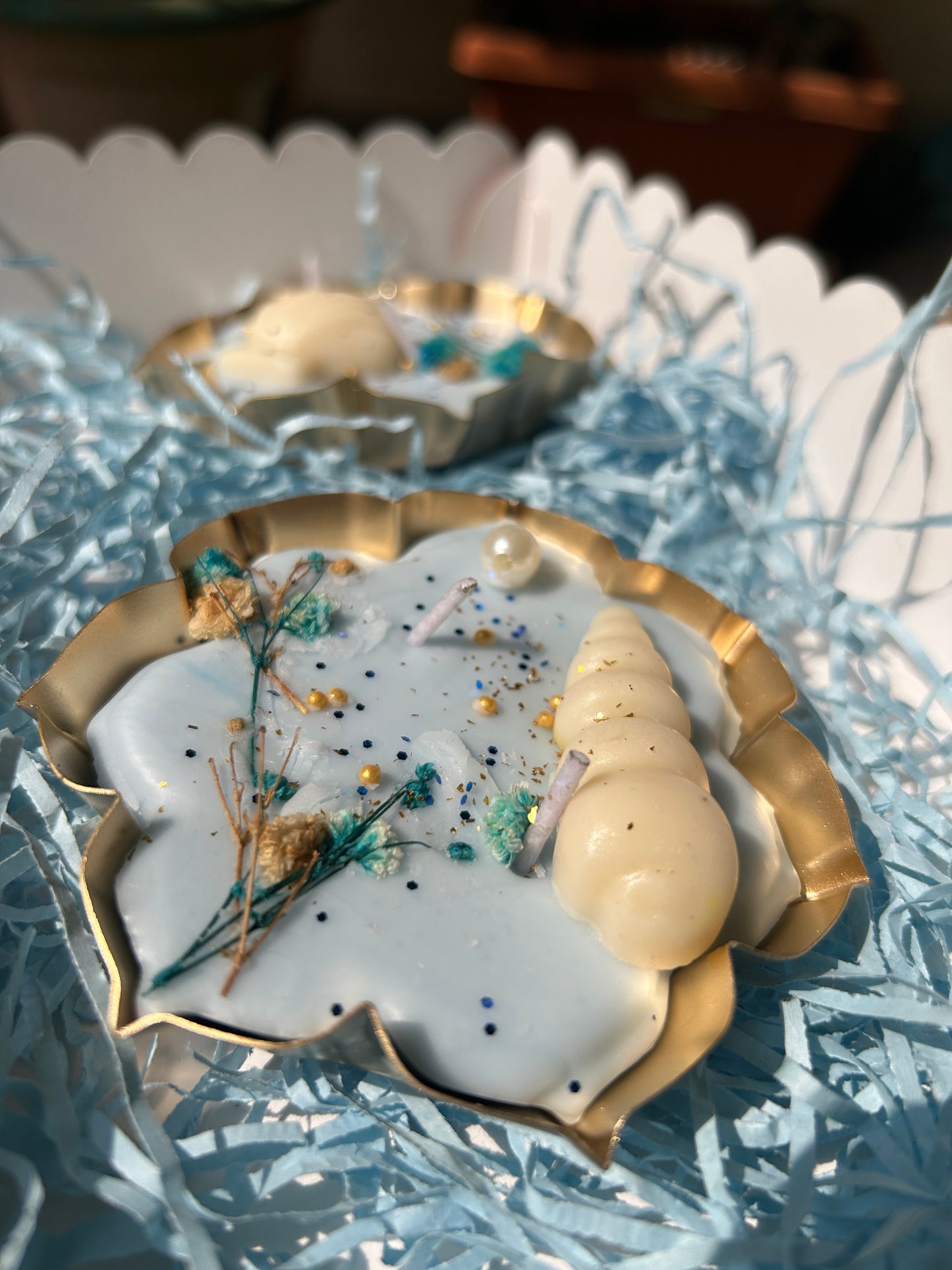 Luxury Shell Scented Candle – Handmade Decorative Floral Candle Gift | Pack of 1