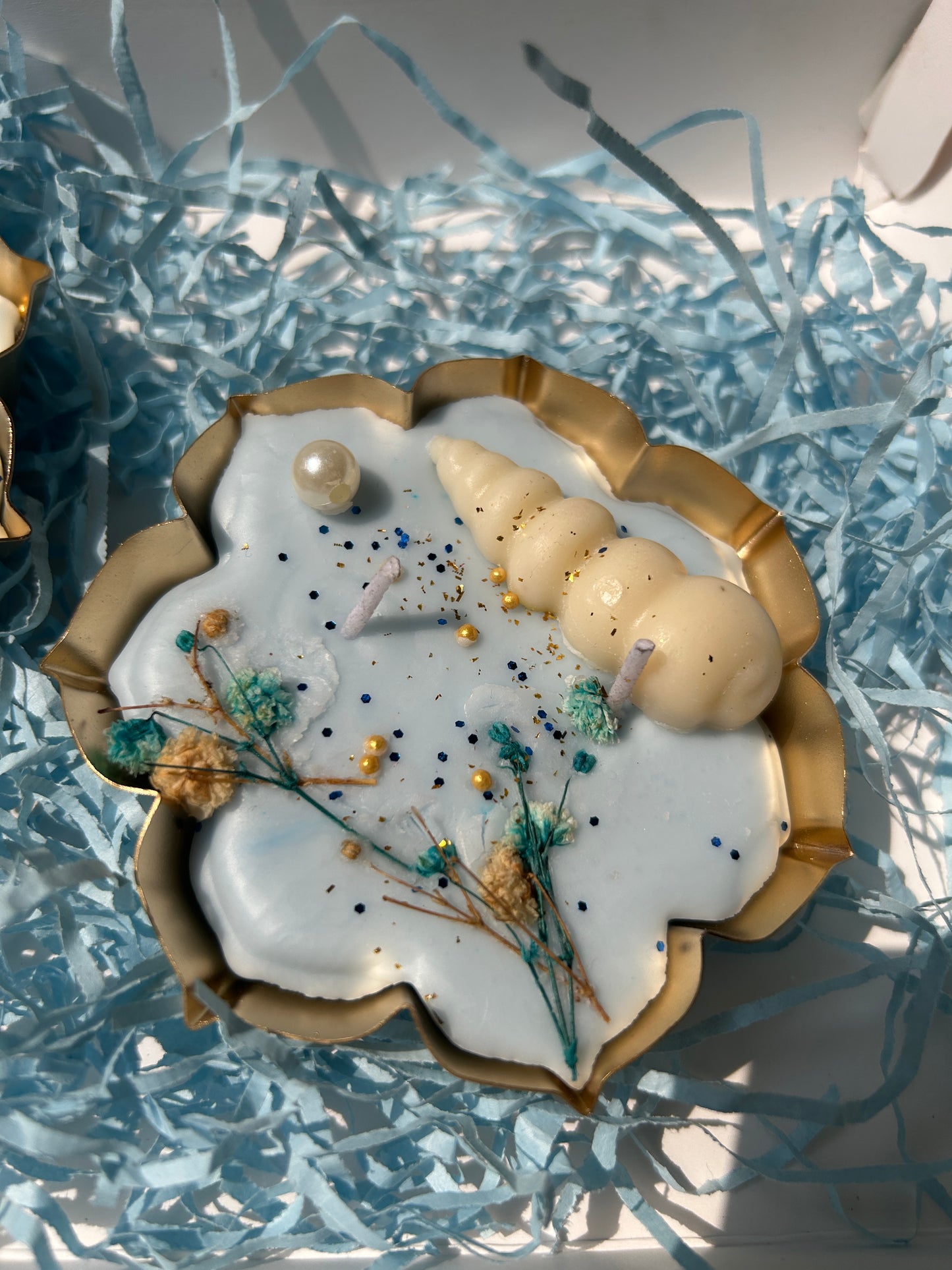 Luxury Shell Scented Candle – Handmade Decorative Floral Candle Gift | Pack of 1