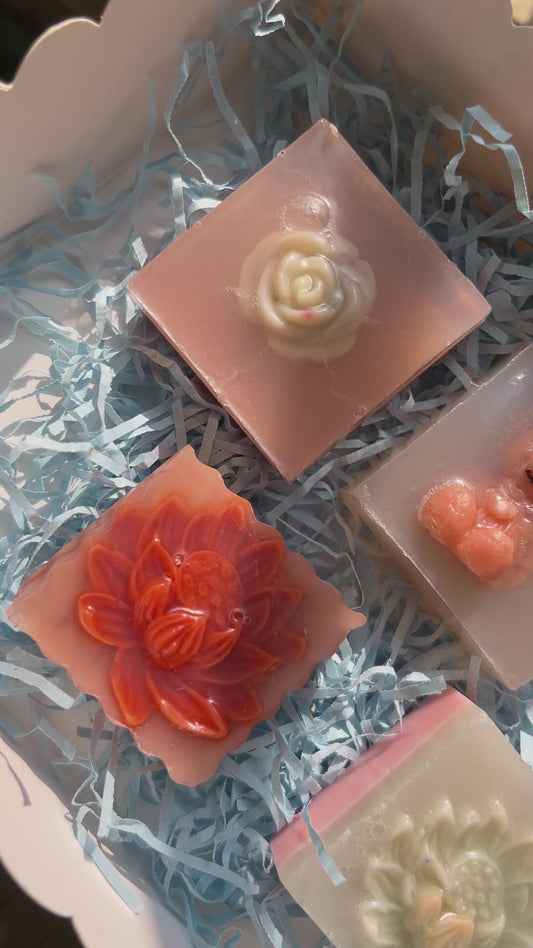 Cute Handmade Designer Soap Gift Set (Pack of 5) – Floral & Teddy Soaps